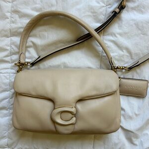 COACH TABBY BAG CREAM COMES WITH SHOULDER STRAP